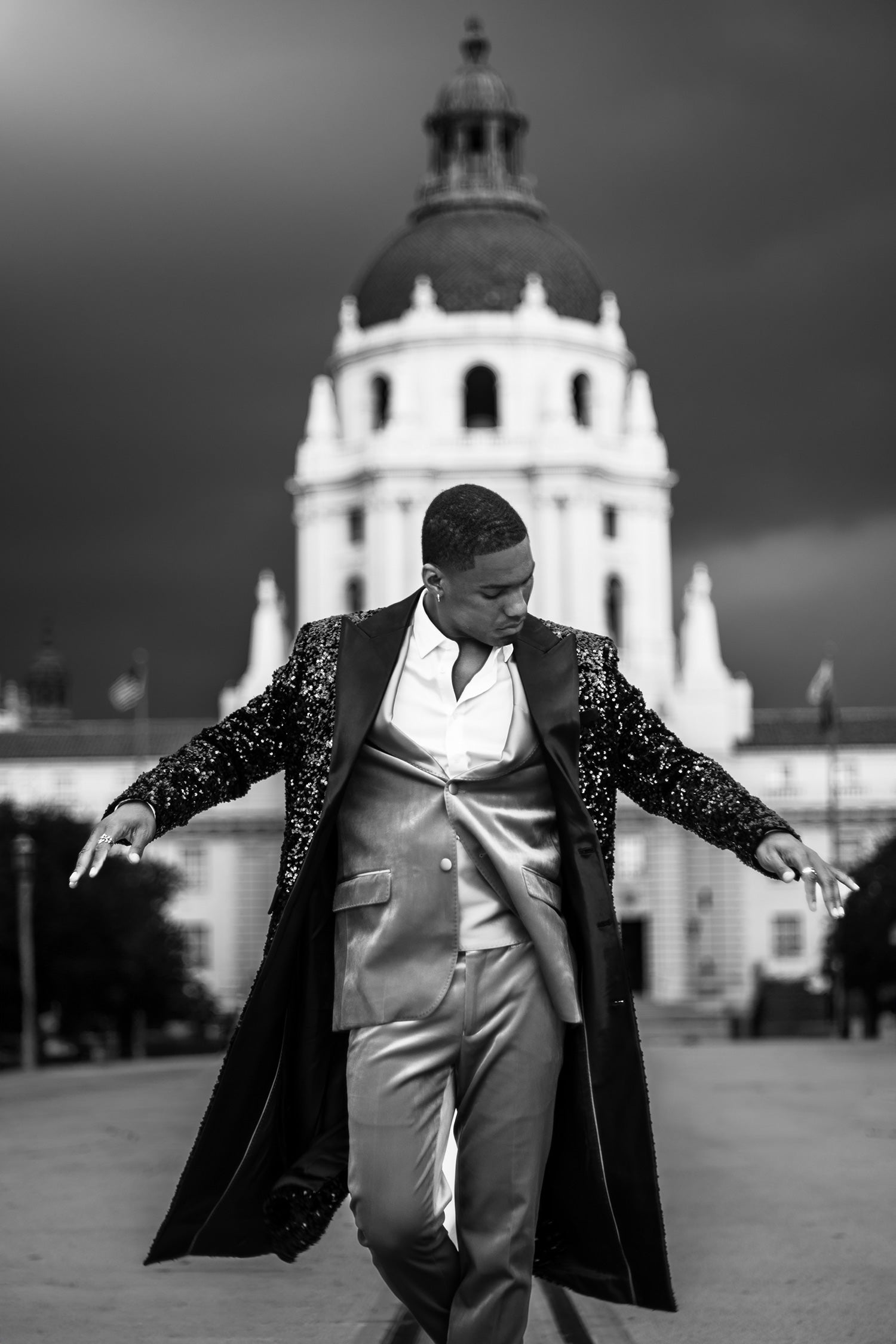 Tovira Sequin Long Coat