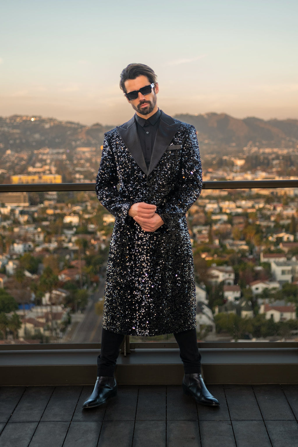 Tovira Sequin Long Coat