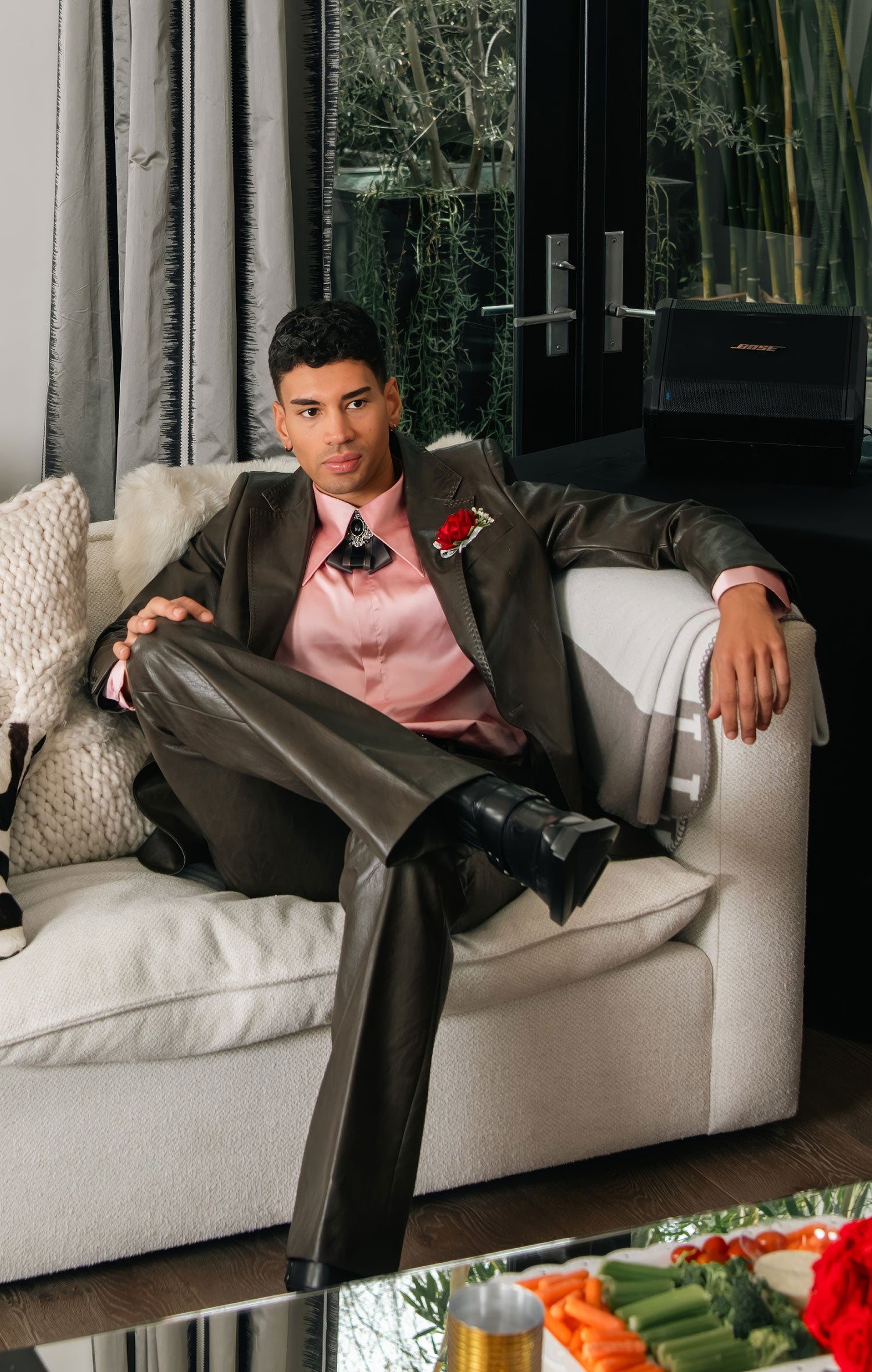 Dalian Faux Leather Suit