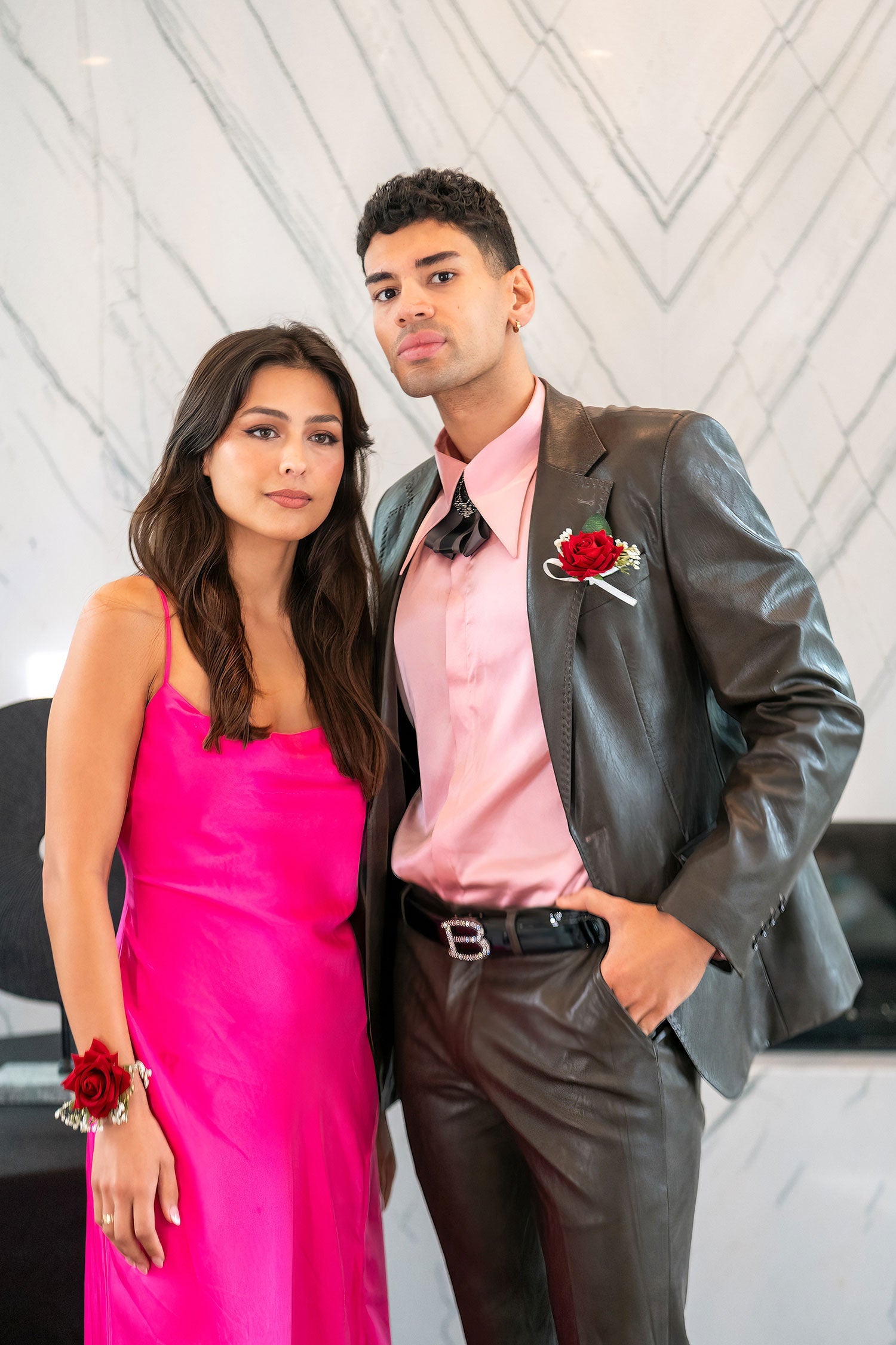 Dalian Faux Leather Suit