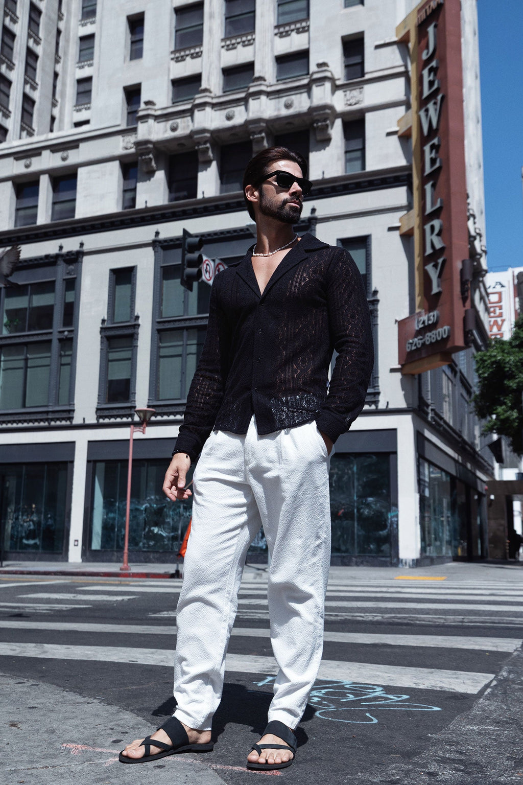 Janeiro Embroidered Long Sleeve Shirt