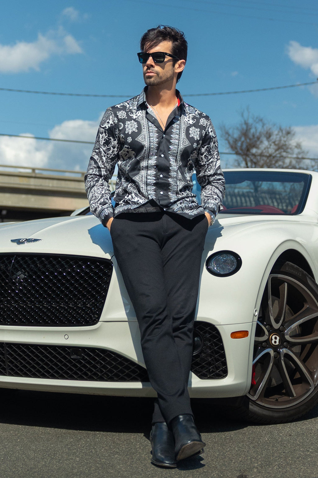 Party Spark Rhinestone Long Sleeve Shirt