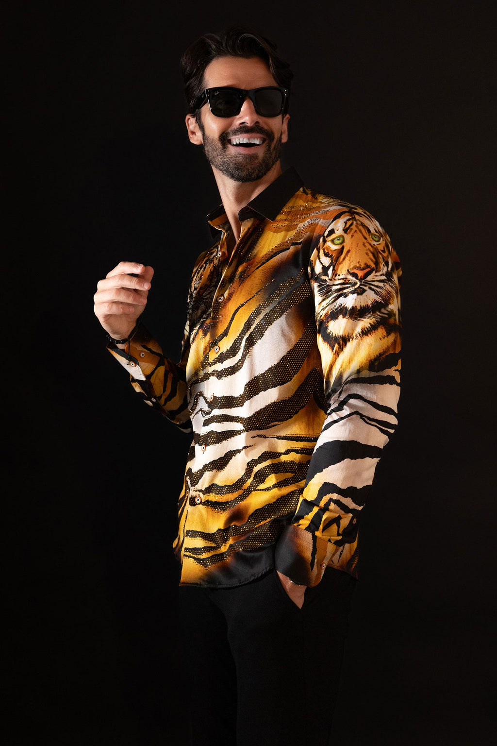 Veneto Rhinestone Long Sleeve Shirt