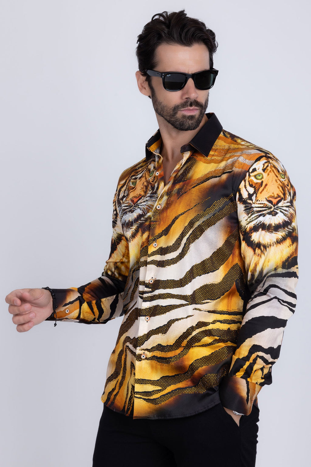 Veneto Rhinestone Long Sleeve Shirt