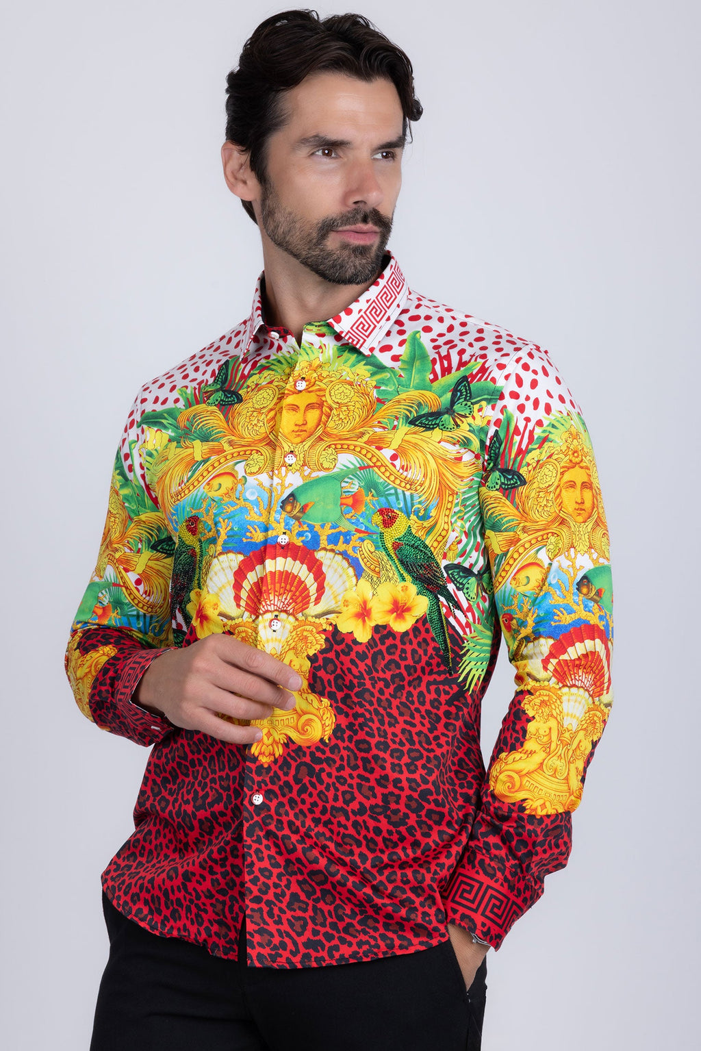 South Beach Rhinestone Long Sleeve Shirt