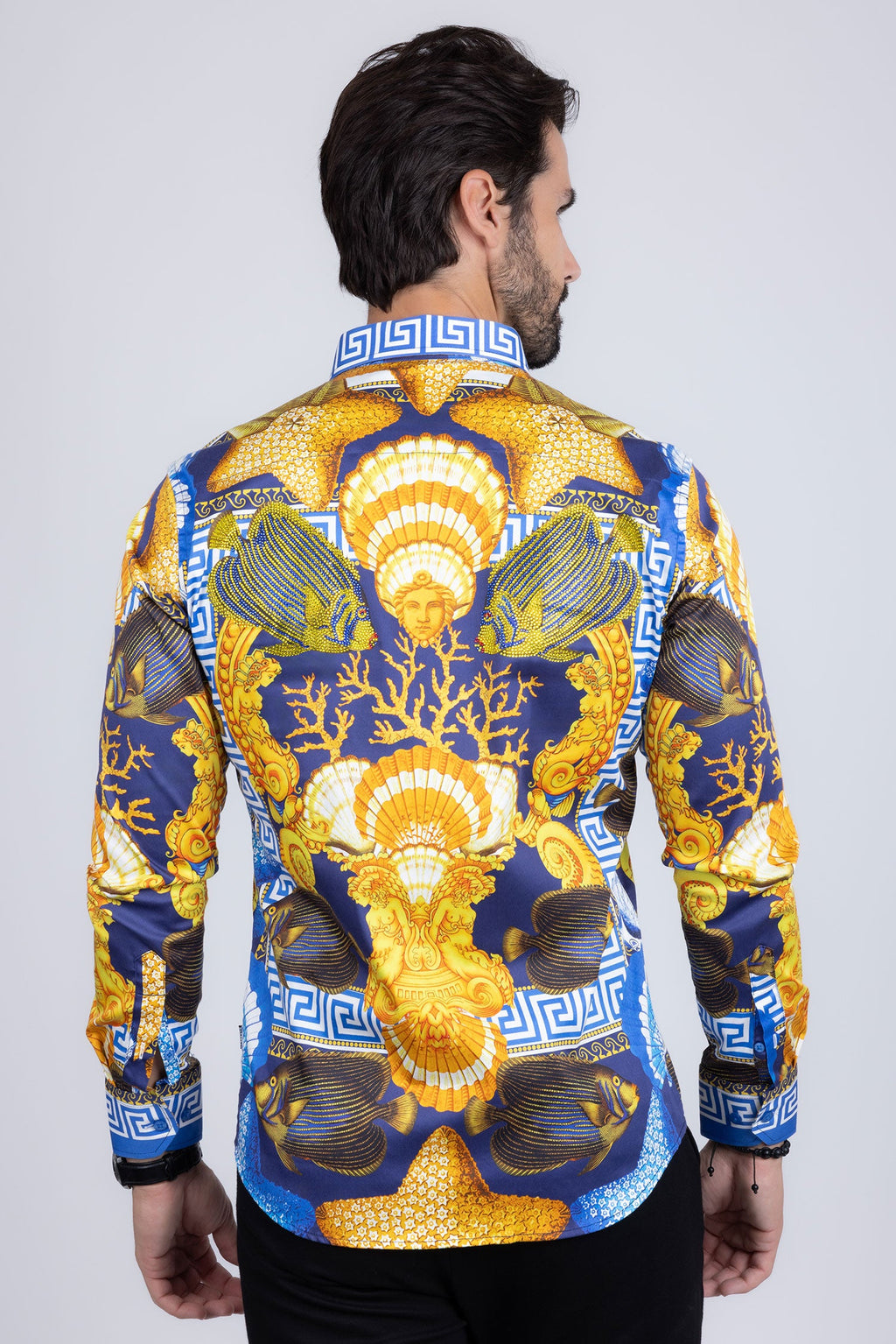 Oxford Rhinestone Long Sleeve Shirt