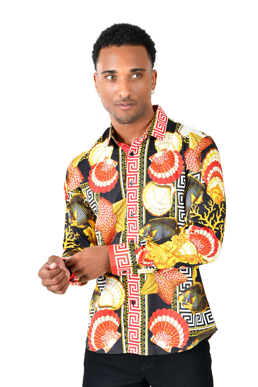 Oxford Rhinestone Long Sleeve Shirt