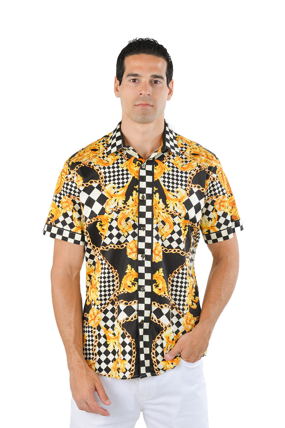 BAROQUE CHECKER Short Sleeve Shirt
