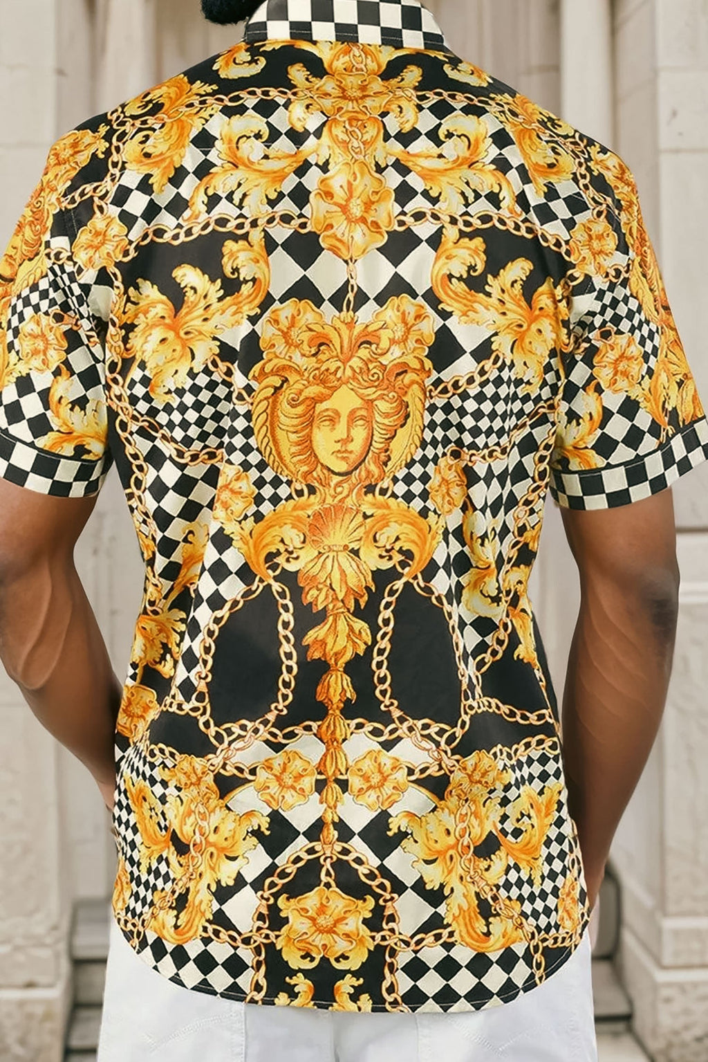 BAROQUE CHECKER Short Sleeve Shirt