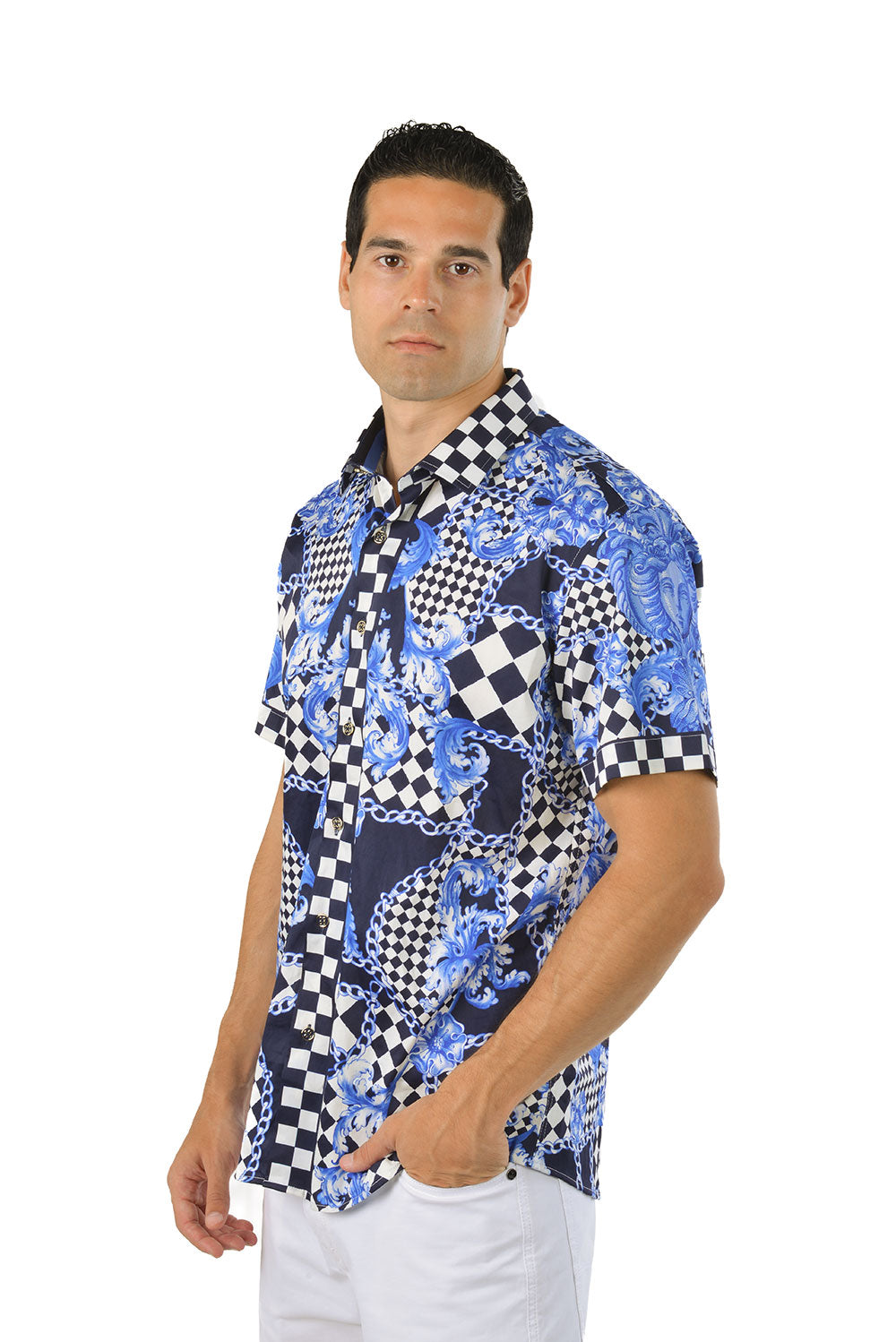 BAROQUE CHECKER Short Sleeve Shirt