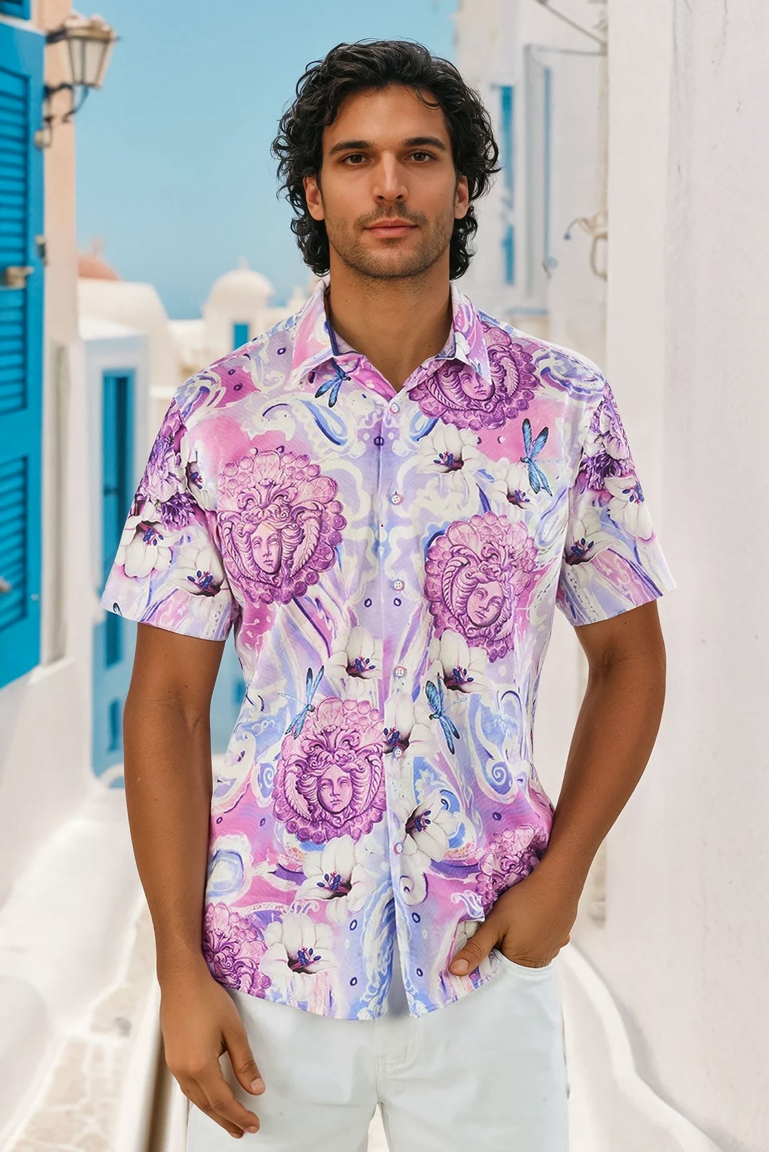 PAISLEY FLORAL Short Sleeve Shirt