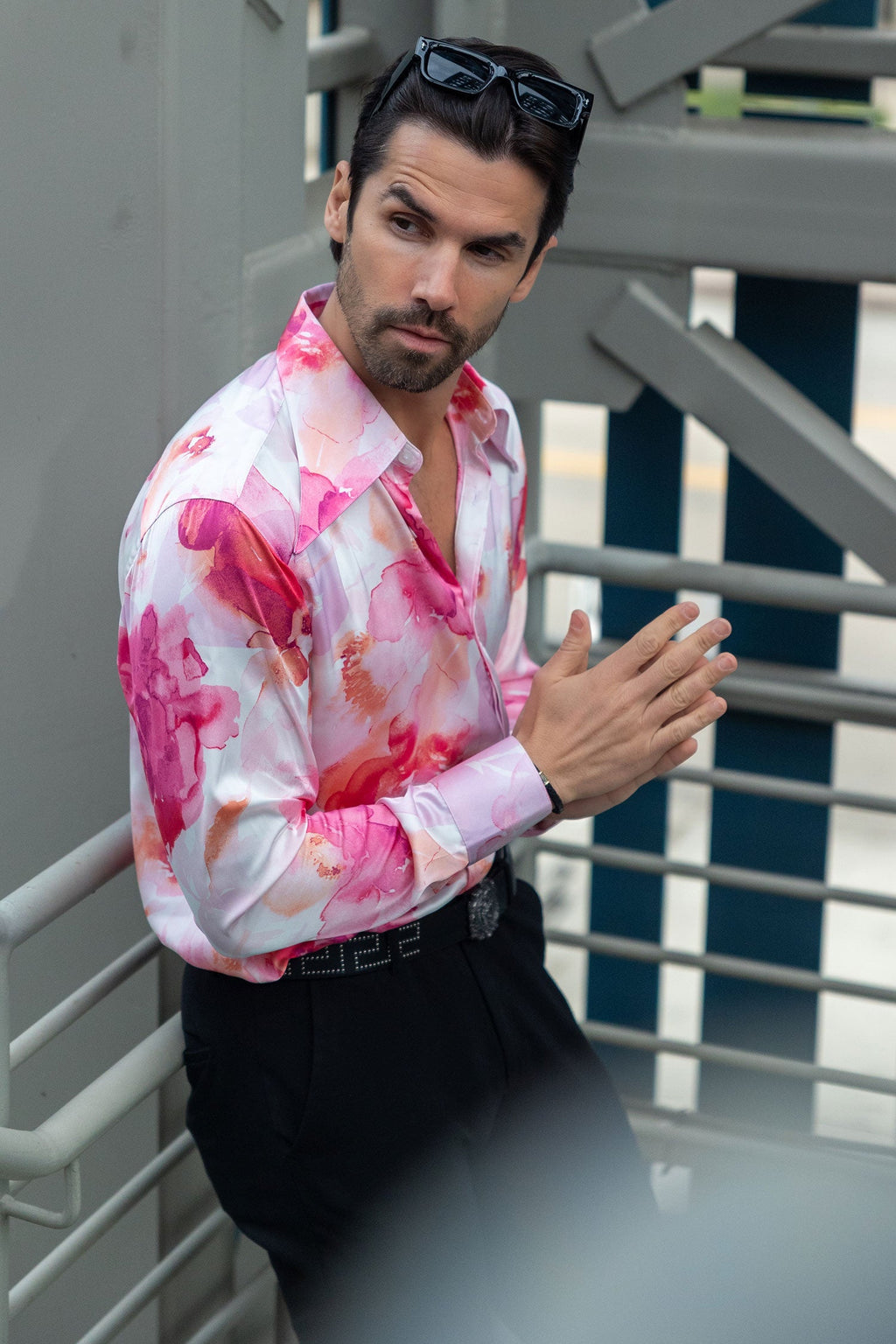 Slinspear Floral Long Sleeve Shirt