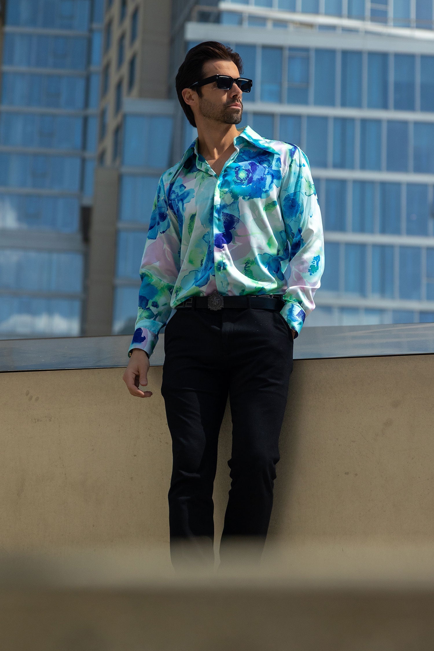 Slinspear Floral Long Sleeve Shirt