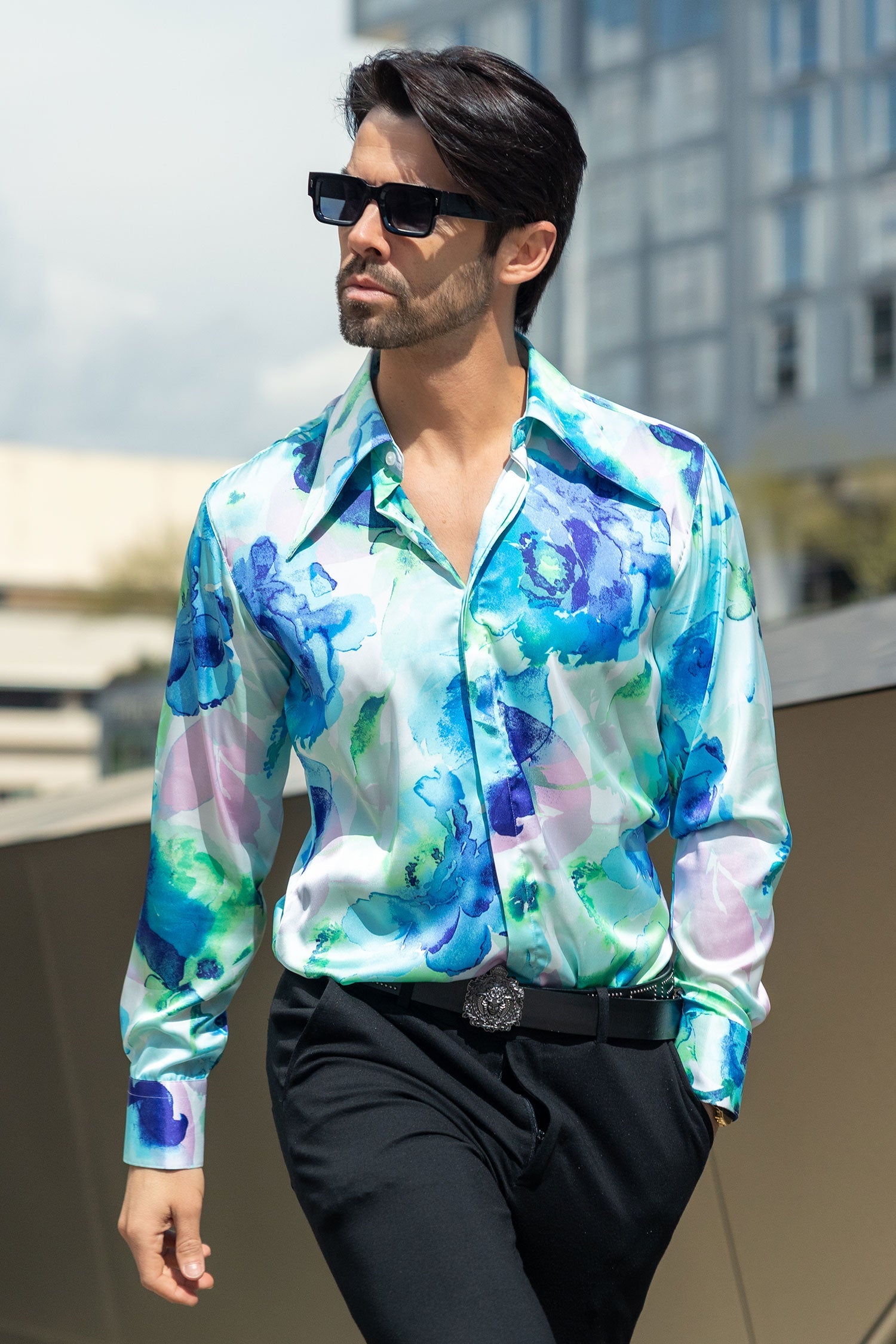 Slinspear Floral Long Sleeve Shirt